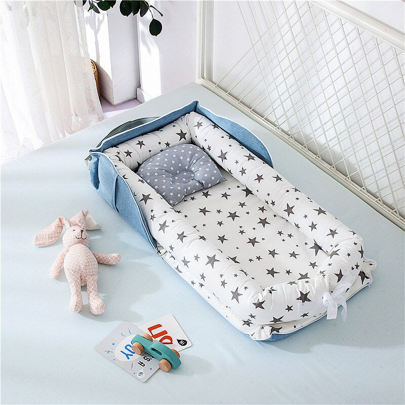 Lit bébé simple et léger à usage touristique, lit confortable pour  tout-petit, protection de sécurité dans le lit, facile à installer, lit de  chevet CPull