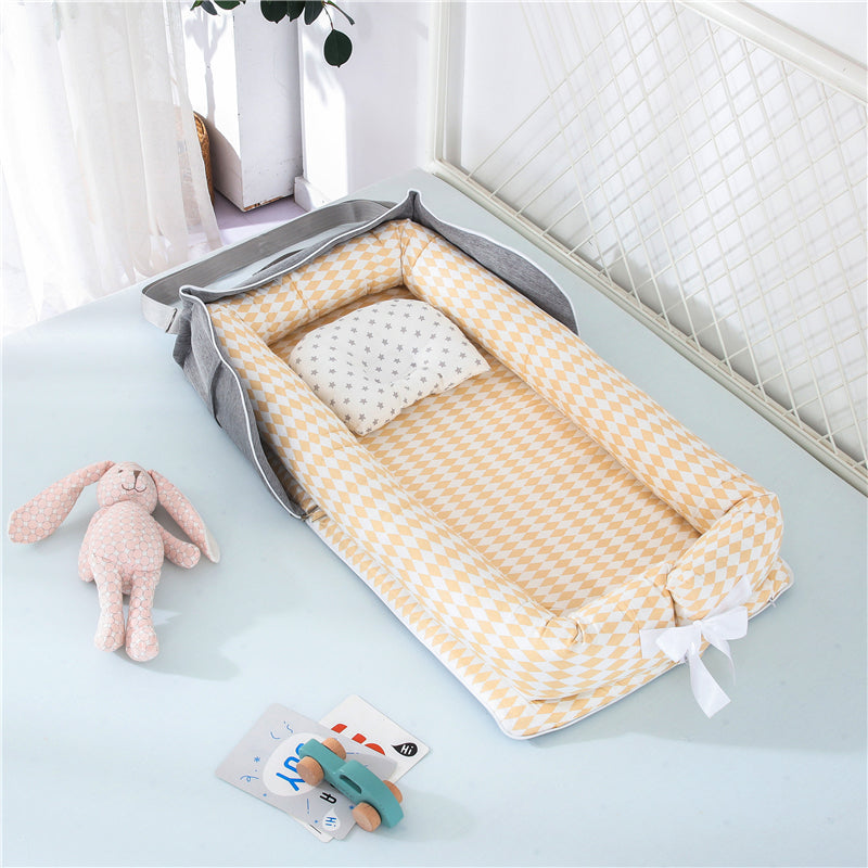 Baby Nest Bed Crib Newborn Baby Nest Cot Cribs Infant Portable Cotton Crib  Travel Cradle Cushion